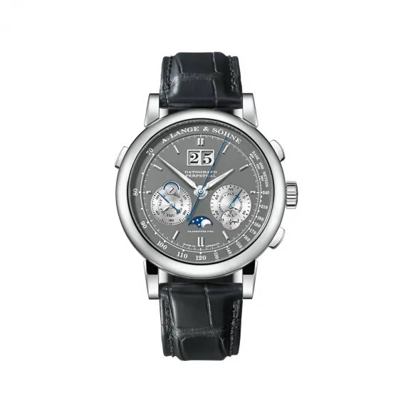 朗格/A.Lange&sohne DATOGRAPH PERPETUAL系列 41MM 18K白金表背: 蓝宝石水晶玻璃 手动机械机芯 男表 410.038 E